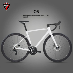 Bicicletta da Città Economica 700C con Pneumatici Larghi, Forcella in Fibra di Carbonio, Freni a Disco Idraulici Completi, Cambio SHIMANO a 24 Velocità, Leggera e Antiscivolo - Product Image 3