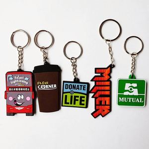 Porte-clés personnalisés en PVC souple, mini, avec logo, prix promotionnel personnalisé, OEM, ODM, à offrir en cadeau - Product Image 1