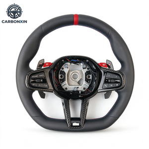 Volante de Cuero Completo Personalizado para BMW G20 G29 G22 G26 G30 G31 G01 G02 G05 G06 G14 G15 G80 Serie 2 3 4 5 6 2018-2022 - Product Image 1