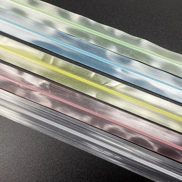 무료 샘플 부대를 위한 투명한 플라스틱 지퍼 Customizable 색깔 폭 플랜지 지퍼 pp 지퍼