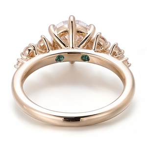 Vente en gros de bagues pour femmes en or jaune 18 carats avec diamant CVD HIHP cultivé en laboratoire, logo personnalisé, original, spécial, charmant et exquis - Product Image 2