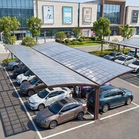 Abri de voiture moderne en aluminium, résistant au vent fort, pour 2 véhicules, vente directe d'usine professionnelle