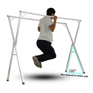 Debout X Type Pliable Rack Maison Métal Pliable Tissu Séchage Blanchisserie Rack De Stockage Organisateur Cintre Rack pour Intérieur <span class=keywords><strong>Extérieur</strong></span> - Product Image 6