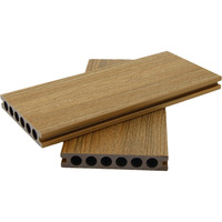 Planches de terrasse en composite WPC antidérapantes modernes à co-extrusion, imperméables, pour extérieur, avec finition brossée, vente chaude