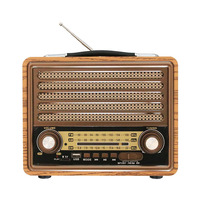 Vintage Holz-BT-Radio mit FM AM SW Drei-Band-Tuning, MP3-Wiedergabe, USB-TF-Kartensteckplatz für Heimdekoration und Unterhaltung im Freien