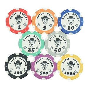 Fiches da <span class=keywords><strong>Poker</strong></span> in Ceramica Personalizzate Kaile da 39mm, 10g, Design Gratuito e <span class=keywords><strong>Set</strong></span> di Fiches Gratuito per Altri Prodotti d'Intrattenimento - Product Image 1