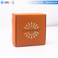 FAVORCRAFTS Boîtes d'emballage cadeau personnalisées recyclables avec logo orange pour chaussures, vêtements, boîtes postales en papier, boîtes d'expédition pour petites entreprises