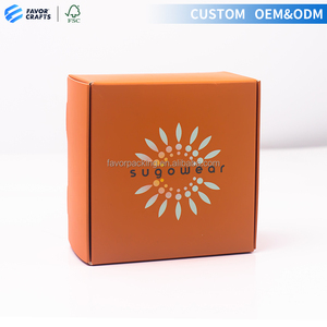 FAVORCRAFTS Cajas de Regalo Personalizadas Reciclables con Logotipo Naranja, Cajas de Cartón para Zapatos y Ropa, Cajas de Envío por Correo para Pequeñas Empresas - Product Image 2