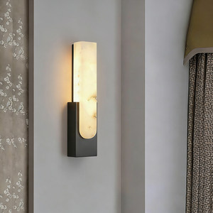 Copper Spanish Marble Wall <b>Lamp</b> Led <b>Warm</b> Light Modern Bedroom Living Room Hallway Lighting - Product Image 4