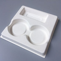 Emballage recyclable et respectueux de l'environnement, porte-papier en pulpe moulée pressée à l'état humide, insert en pulpe moulée biodégradable de couleur beige