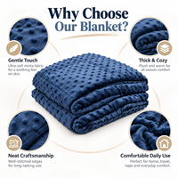 Couverture lestée douce double face personnalisée OEM ODM, couverture sensorielle lourde pour le lit et le sommeil