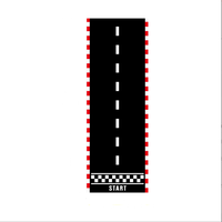 Long Racetrack sol tapis de course à carreaux course fanion bannière course bâton drapeaux pour voiture de course décorations de fête fournitures