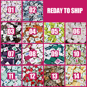 Mahjong en acrylique marbré gravé, design américain, transparent, vert-bleu, de luxe, personnalisé, multi-couches, en gros - Product Image 4