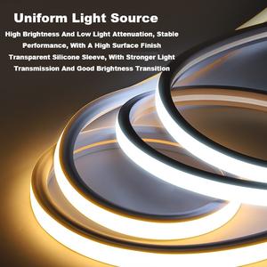 Bande <span class=keywords><strong>LED</strong></span> en silicone étanche 220V pour intérieur, <span class=keywords><strong>sans</strong></span> transformateur, flexible et souple, pour éclairage encastré dans les rainures - Product Image 3