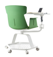 Chaises d'école universitaire populaires sud-américaines Fauteuil pivotant d'extérieur avec nœud de bras mobile unique Fauteuil unique pour étudiants