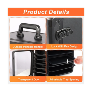 Étui de transport miniature, boîte de rangement miniature avec 6 plateaux, cadre <span class=keywords><strong>en</strong></span> alliage d'<span class=keywords><strong>aluminium</strong></span>, présentoir et transport pour figurines d'<span class=keywords><strong>action</strong></span> - Product Image 3