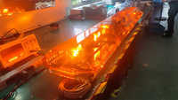 Barras de Luces de Advertencia de Emergencia Ámbar Súper Largas de 63 Pulgadas, 12V, Halógenas, Rotatorias, LED, Estroboscópicas, para Camiones de Bomberos