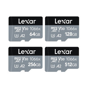 Tarjeta de Memoria <span class=keywords><strong>Micro</strong></span> SDXC <span class=keywords><strong>Lexar</strong></span> Professional Original de 64GB, 128GB, 256GB, 1066x, V30, A2, Clase 10, Velocidad Máxima de 160MB/s para Teléfono y Cámara - Product Image 1