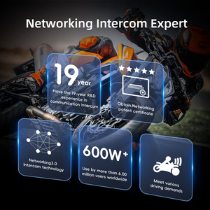 S8 Pro xe máy Mũ bảo hiểm intercom Tai nghe 6 người nói chuyện cùng một lúc thời gian - Product Image 3