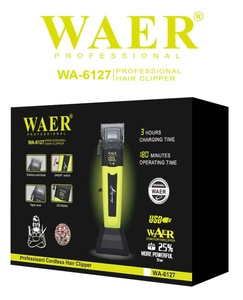 Tagliacapelli Elettrico Professionale WAER con Batteria Ricaricabile USB, Tre Opzioni di Colore per Uso in Barbiere, con Supporto per il Trasporto - Product Image 5