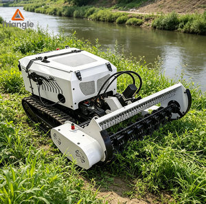 Tondeuse robotisée industrielle robuste autopropulsée sur chenilles pour pentes Gkk80, moteur diesel haute puissance 15 CV, batterie 48 V - Product Image 2