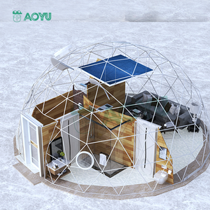 AOYU-Tente dôme géodésique à projection pour for1-2 personne, tente géodésique, dôme pour le glamping, avec puits de lumière, <span class=keywords><strong>360</strong></span> - Product Image 3