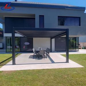 Pérgola Bioclimática de Alumínio à Prova d'Água com Teto de Lâminas Motorizado para Gazebo e Jardim - Product Image 4