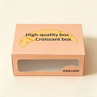Boîte à croissants en gros de haute qualité, emballage personnalisé pour croissants avec pelliculage mat