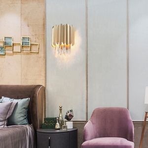 Nouveau Style Élégant Fantaisie Résidentiel Lobby Designer Intérieur Salon Cristal Moderne Applique Murale - Product Image 6