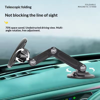 Support magnétique pour téléphone de voiture de style classique en fer ABS rotatif à 360 degrés, aimant puissant pour voiture de qualité supérieure