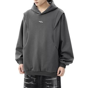 เสื้อโค้ทมีฮู้ดสำหรับผู้ชาย, เสื้อโค้ทมีฮู้ดแนวสตรีทหลวมสวมใส่สบาย - Product Image 3