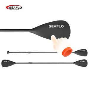 SEAFLO-Remo de remo multifuncional, remo de remos, remo inflable con fibra de carbono de vidrio, negro, barato, 4 piezas