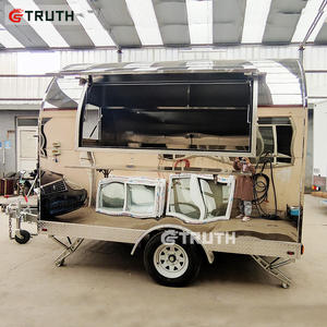 Food Truck Mobile en Chrome Doré avec Remorque pour Café, <span class=keywords><strong>Mini</strong></span> Food Truck Mobile, Remorque pour Food Truck, Charrette à Jus à Vendre - Product Image 4