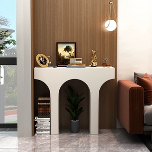 Table <span class=keywords><strong>console</strong></span> moderne <span class=keywords><strong>blanche</strong></span> ou noire pour couloir, entrée, salon, table d'entrée <span class=keywords><strong>en</strong></span> <span class=keywords><strong>bois</strong></span> - Product Image 5