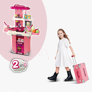 Ensemble de jeu de <span class=keywords><strong>cuisine</strong></span> rose SY avec lumière LED et son conception de valise portable <span class=keywords><strong>jouet</strong></span> de jeu de rôle interactif pour filles cadeau - Product Image 3