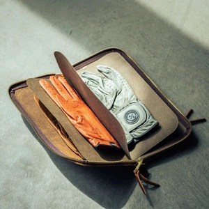 Tùy Chỉnh 4 Găng Tay Golf Caddy Phụ Kiện Da Pouch Túi Golf Găng Tay Chủ Lưu Trữ Trường Hợp Với Bốn Khoang - Product Image 1