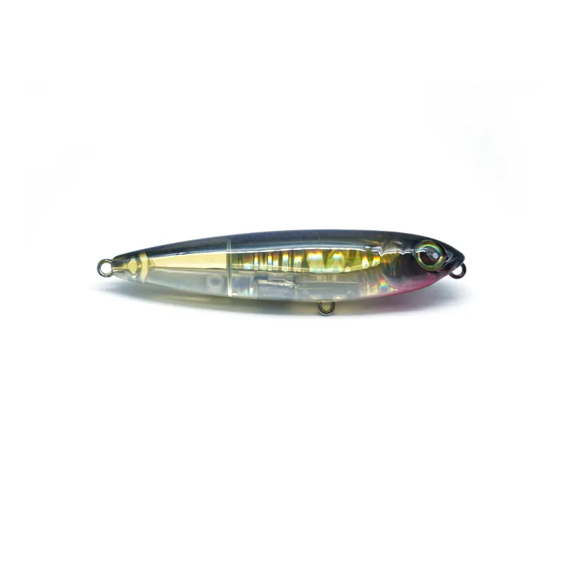 Hot sale 60 mm 68 mm fresh water salt water lure fishing shinny blade inside hard bait top water swim action pencil lure