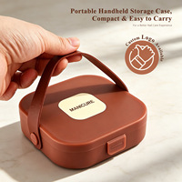 Ensemble de 8 outils à ongles en acier inoxydable coloré, coupe-cuticules, coupe-ongles à lame courbée, boîte cadeau pour femmes et hommes