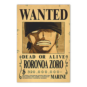 67 Styles Toile Anime Affiche Matériaux Impression Luffy Zoro <span class=keywords><strong>Sanji</strong></span> Law Bounty <span class=keywords><strong>Wanted</strong></span> Affiche 1 PIÈCE Décoration Murale - Product Image 4