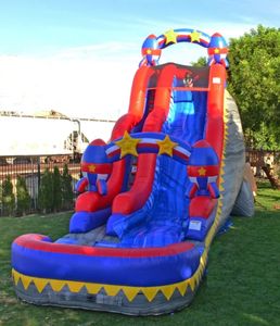 Commerciale all'aperto 19ft paradiso tropicale scivolo d'acqua gonfiabile piscina PVC materiale garanzia di 3 anni capacità di 12 persone - Product Image 4