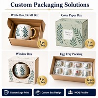 Mug Kopi Keramik Stylish Grosir dengan Pinggiran Emas, Cetakan Tanaman Hijau, Porselen 11oz, Logo Custom, Perlengkapan Minum untuk Dekorasi Rumah