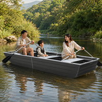 Bateau en aluminium stable de 10 pieds, 12 pieds, 14 pieds, 16 pieds - Bateau de pêche à fond plat, eaux peu profondes, 3 à 6 personnes, léger, moteur en option
