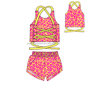 Ensemble de vêtements pour filles tendance, 2 pièces, sans manches, hauts et shorts <span class=keywords><strong>Lenny</strong></span>, tenues d'été pour bébés et enfants - Product Image 5