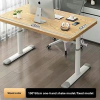 Bureau de travail en métal réglable en hauteur manuellement, durable, multifonctionnel, pour la maison, le bureau, la station de travail informatique