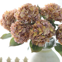 Bunga Buatan Cetak 3D Bernuansa Retro Hydrangea Dekorasi Rumah Amerika Kelas Atas Gaya Nordik untuk Halloween Natal