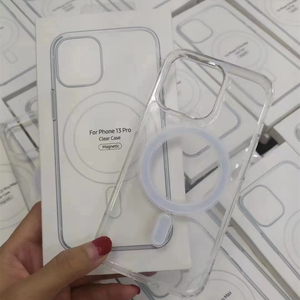 For Magsafe Luxury Shockproof Clear Wireless Charging Phone Case with Retail Box Packaging for iPhone 15 Mobile Cove