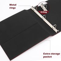 Marron 8.5x11 pouces lettre A4 taille Pu fantaisie vieux fichier dossier organisateur de documents relié Vintage cuir 3 d O Ring Binder