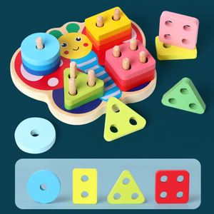 Montessori Sensory Developmental Baby Wooden Stacking Puzzle Toy Shape Sorters for Toddlers - Product Image 6