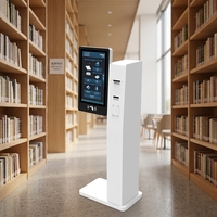 Máquina expendedora de tarjetas de biblioteca inteligente con tecnología RFID, Windows 10, kiosco de registro automático eficiente