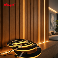 Bande LED haute luminosité pour panneau à lattes en bois, décoration intérieure, lumière chaude 3000K-3500K avec gradation intelligente Wi-Fi